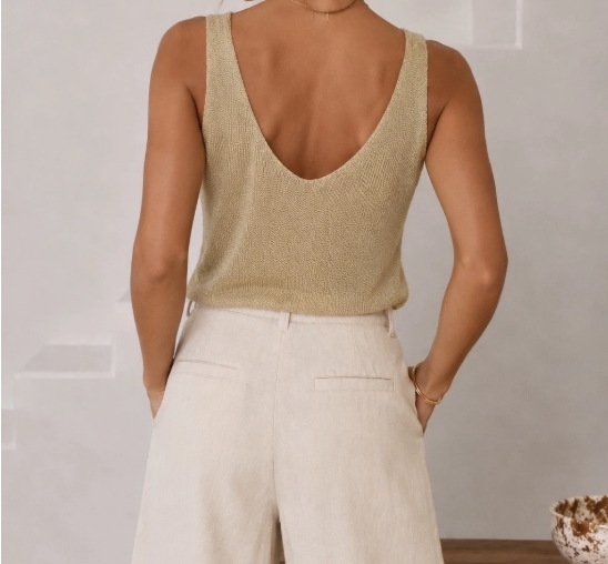 Top débardeur à paillettes