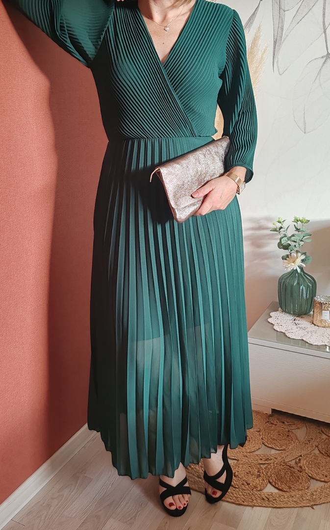 Easy Clothes Robe Vert Et Or EASY CLOTHES Pas Cher – Vêtements Et