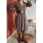 Robe LINA noir et marron