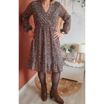 Robe LINA noir et marron