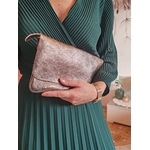 Robe longue plissée vert sapin