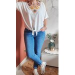 Tee shirt à nouer détails en crochet