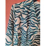 Blouse imprimée vert et doré