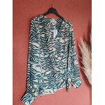 Blouse imprimée vert et doré