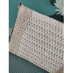 Sac bandoulière esprit bohème beige 100% paper