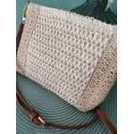 Sac bandoulière esprit bohème beige 100% paper