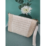 Sac bandoulière esprit bohème beige 100% paper