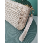 Sac bandoulière esprit bohème beige 100% paper