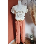 Pantalon gaze de coton bois de rose