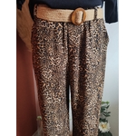 Pantalon fluide léopard