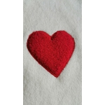 Pull col V Coeur rouge