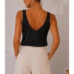 Top débardeur à paillettes