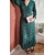 Robe longue plissée vert sapin