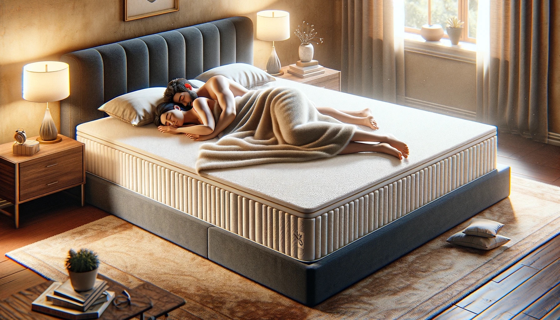 homme femme dorment matelas