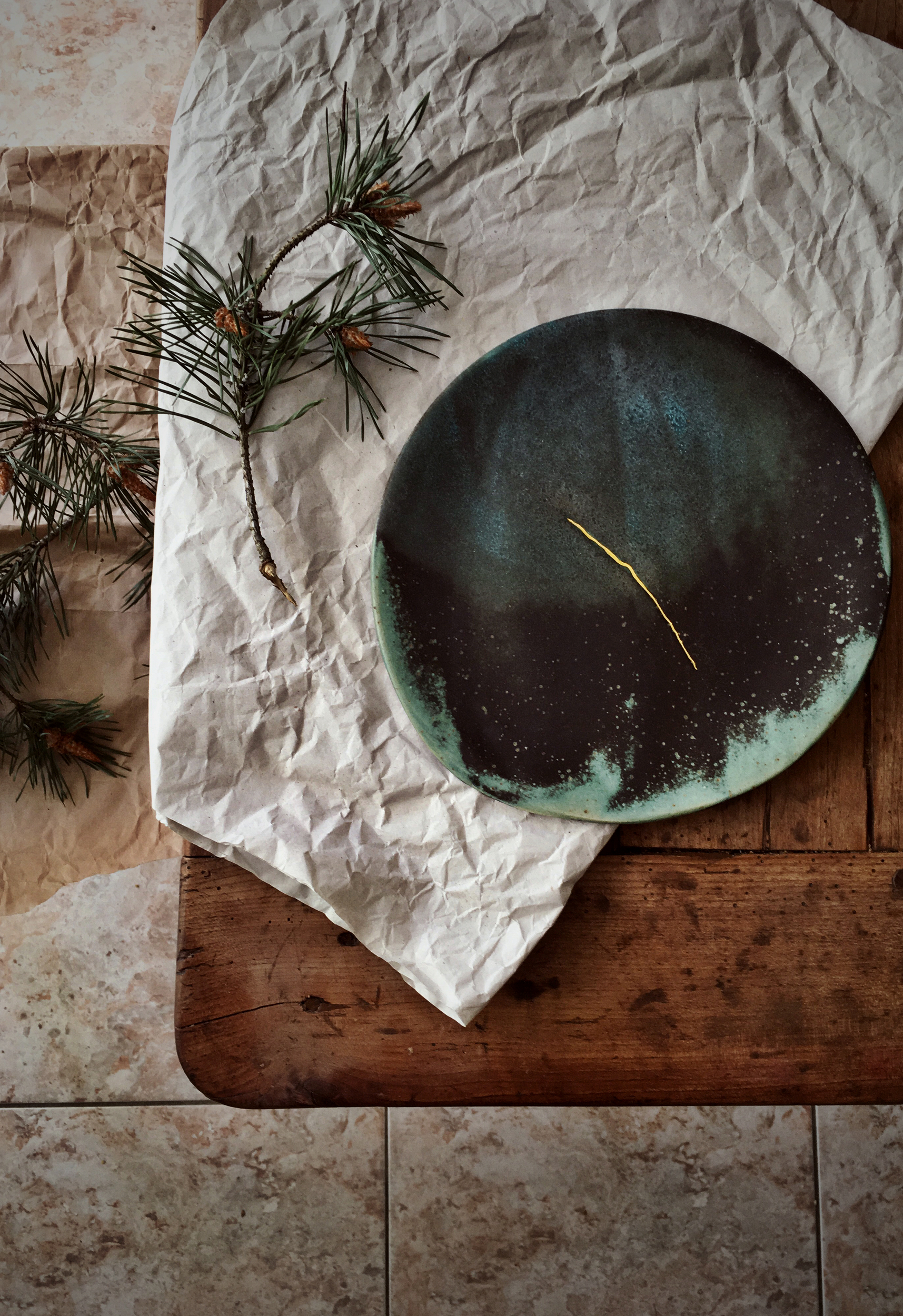 nagori ceramique assiette kintsugi 03