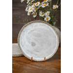 Assiette artisanale rebords en pétales de fleurs