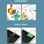 Planche-dessin-magn-tique-multifonction-en-bois-pour-enfants-puzzle-animal-criture-tableau-noir-apprentissage-ducation