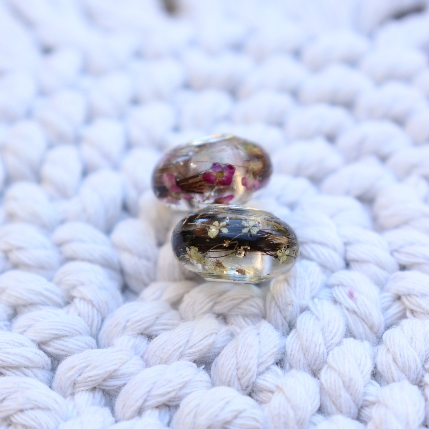 charms resine poils animaux fleur sechees personnalise