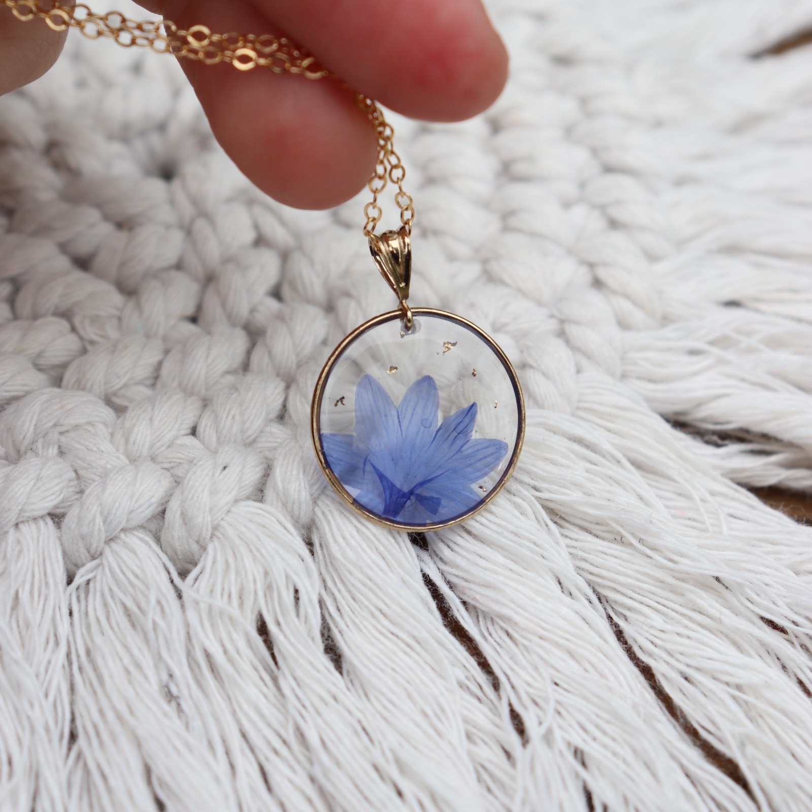 collier souvenir fleur sechee bleuet deuil animal