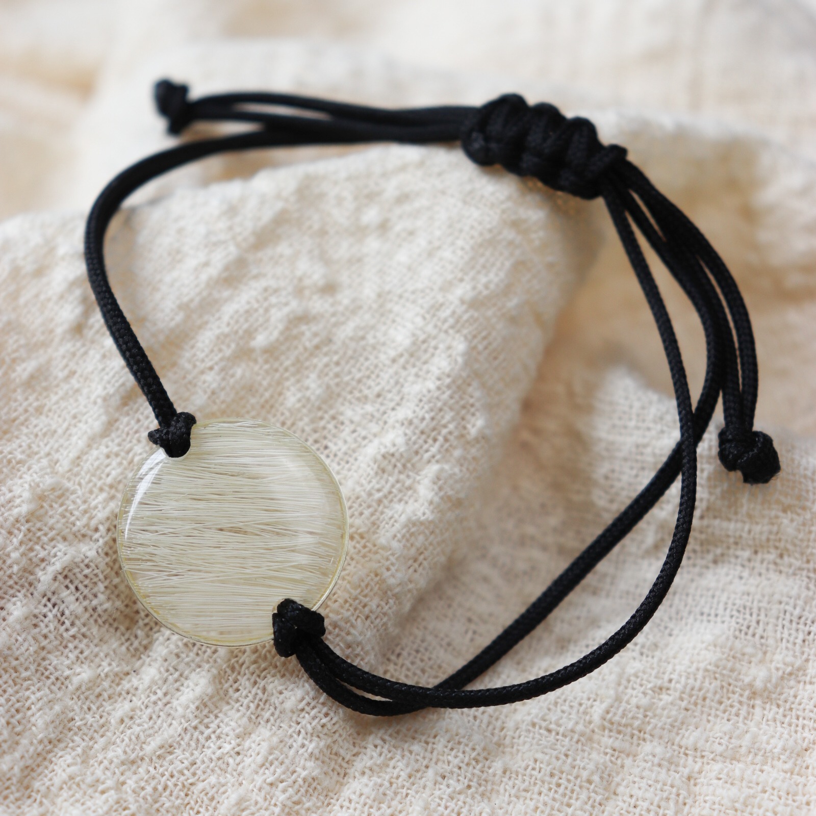bracelet homme poils chien decede blanc argent 925