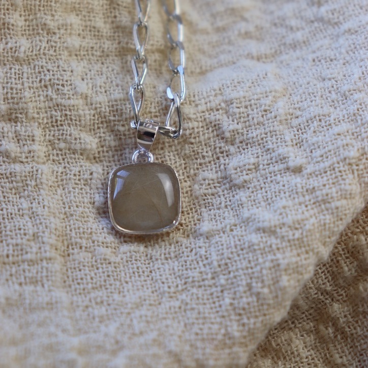 collier homme poils de chat argent massif