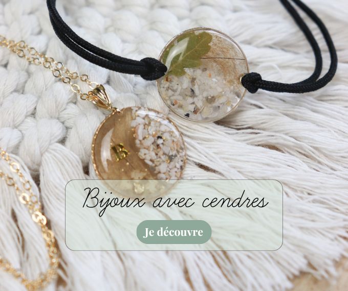 Bijoux avec cendres funéraires