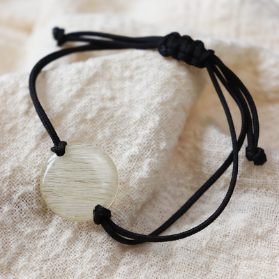 bracelet homme poils chien decede blanc argent 925