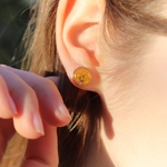 Boucles dOreilles mimosa seche