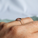 bague argent 925 fleurs sechees bruyere rose resine biosourcee