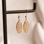boucles doreilles personnalisables crin de cheval, resine et fleurs sechees