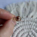 bague argent 925 crin de cheval, resine ecologique, fleurs sechees a la main