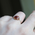 bague anneau transparent argent 925 crin de cheval, resine biosourcee, fleurs sechees a la main