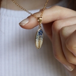 collier souvenir personnalise or gold filled fleurs sechees poils animaux crin cheveux