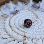 collier amour maternel gold filled perle oeillet rose