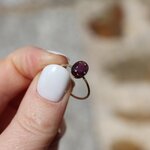 bague or lamine oeillet rose amour maternel