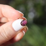 bague or lamine oeillet rose amour maternel resine ecologique