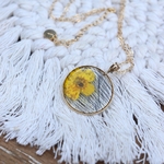 collier poils chien gold filled 14k fleur sechee pet memorial