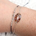 bracelet argent 925 fleurs sechees bouquet mariage