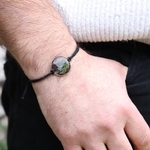 bracelet souvenir poils de chien cordon noeud reglable