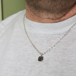 collier homme poils de chat petparent argent 925