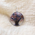 pendentif arbre de vie poils animaux argent 925