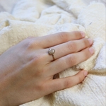 bague or lamine 14k poils animaux decede