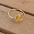 bague fleurs de mimosa sechee resine ecoresponsable gold filled