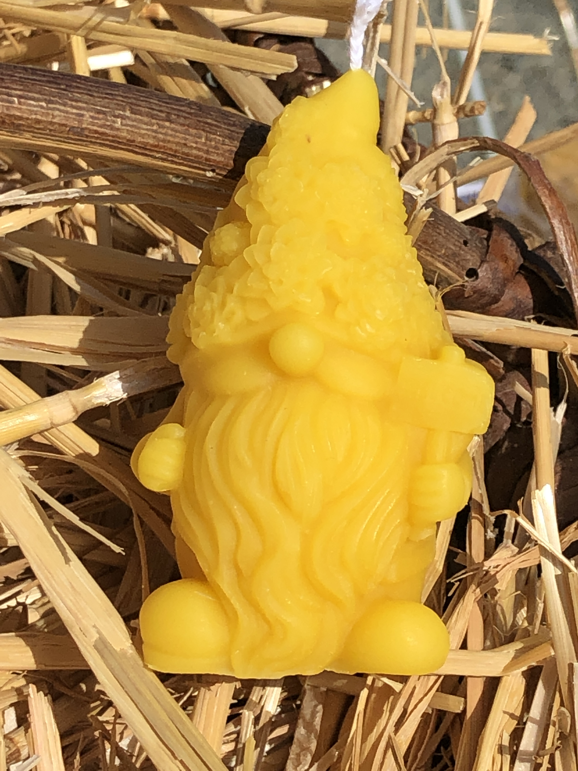 Bougies gnome en cire d’abeille naturelle