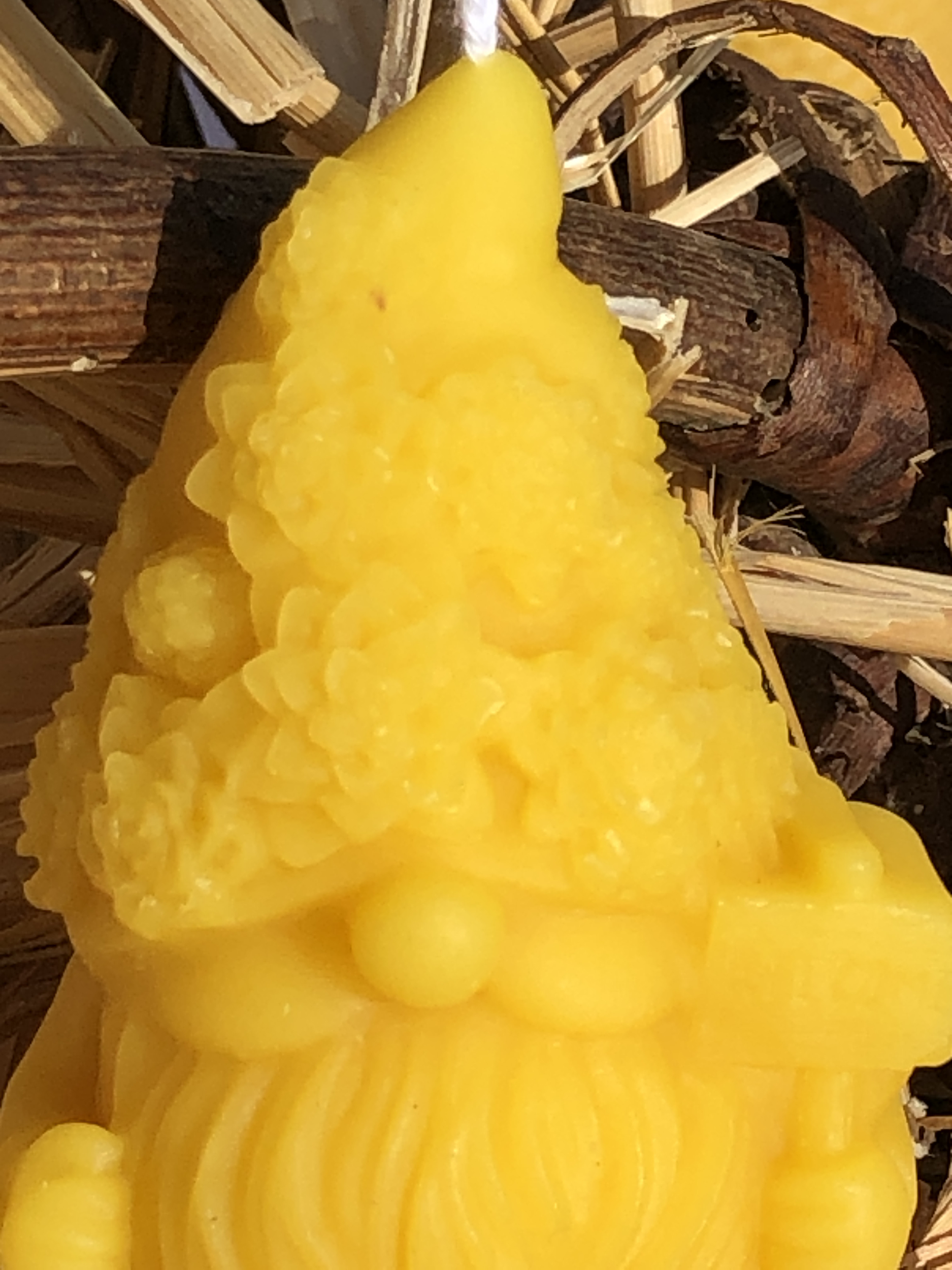 Bougies gnome en cire d’abeille naturelle
