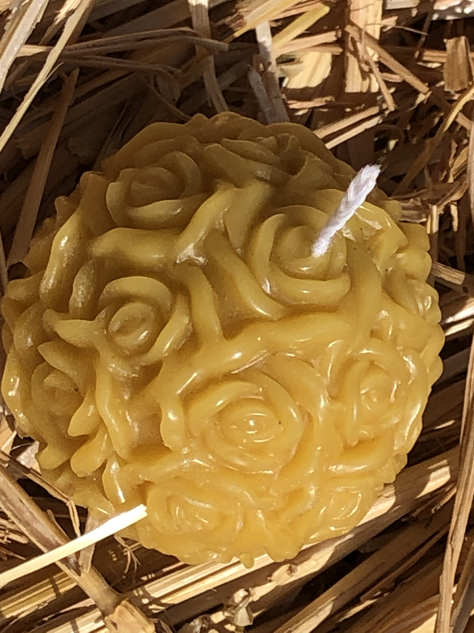 Bougies forme de rose en cire d’abeille naturelle