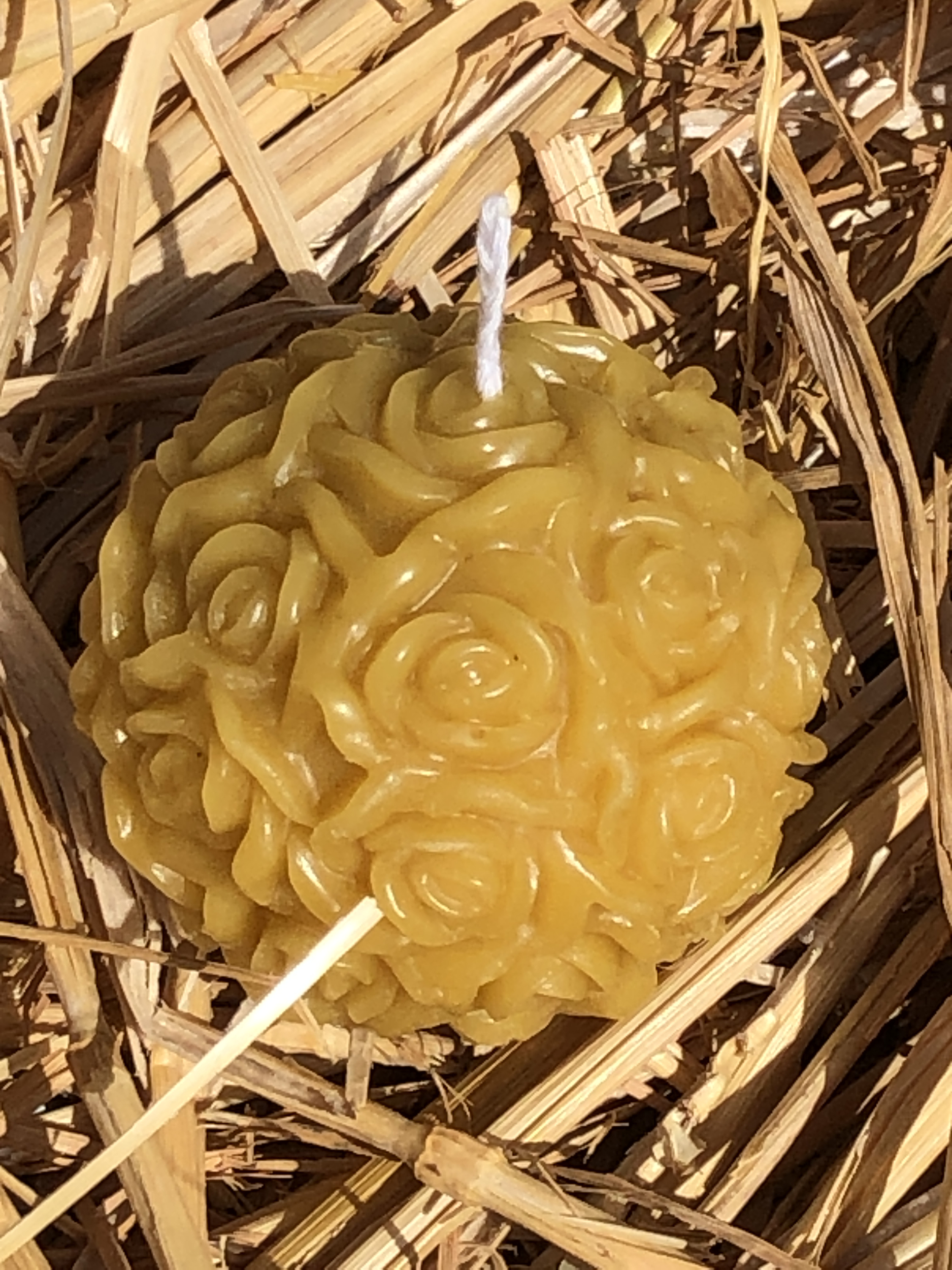 Bougies forme de rose en cire d’abeille naturelle