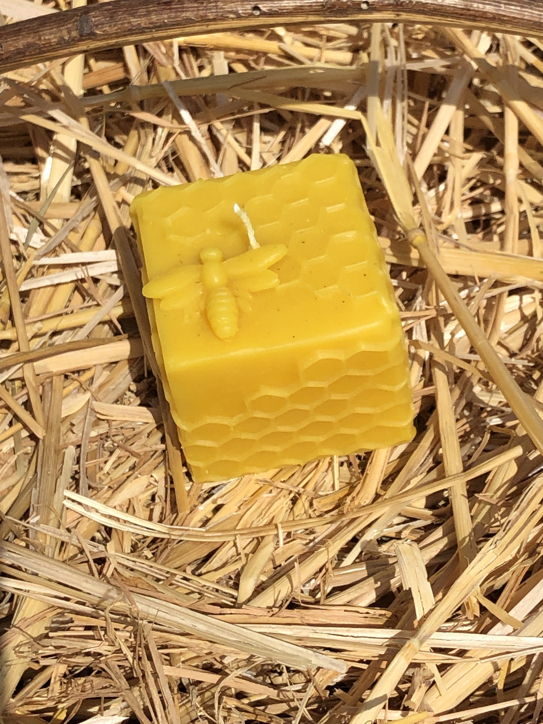 Bougies cubique en cire d’abeille naturelle