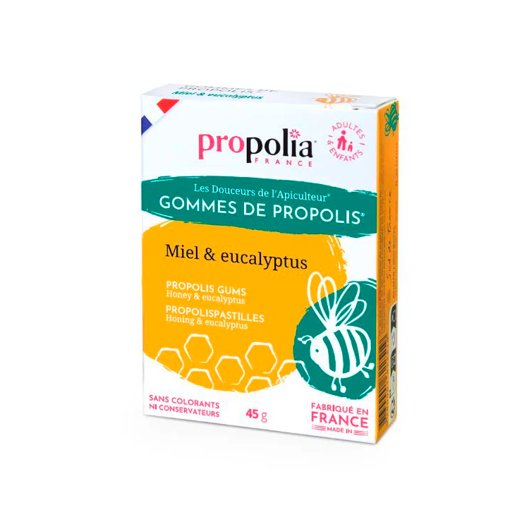 Gommes de Propolis Miel & Eucalyptus 45g - Propolia