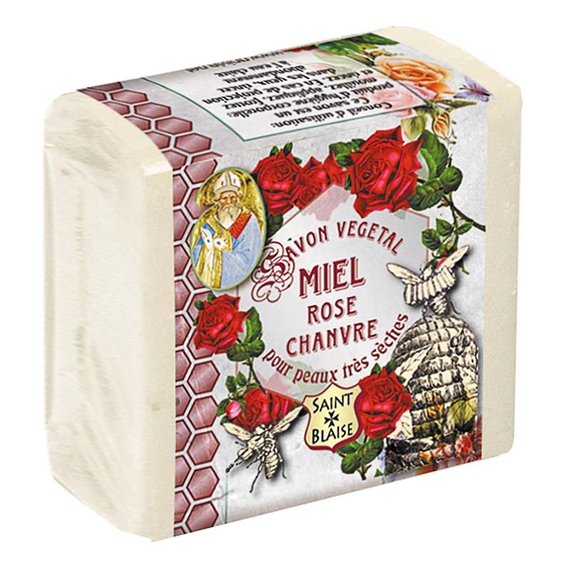 SAVON MIEL, ROSE & CHANVRE